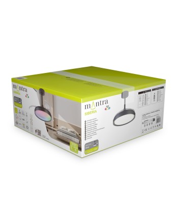 ***OFER/DES*** SIBERIA * PLAFÓN / VENTILADOR - NEGRO D43